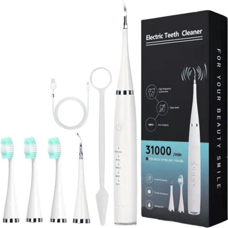 Idropulsore orale elettrico con tecnologia a impulsi PPS, IPX7, 4 cartucce sostituibili