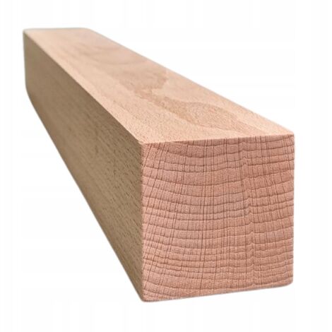 Möbelfuß - 6 x 6 x 50 cm - Buche - Sorgfältige Verarbeitung - Anpassbares Design - Gesichert