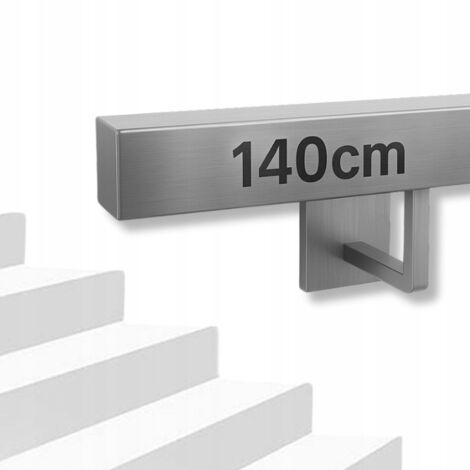 Treppengeländer - 140 cm - Edelstahl - Modernes Design - Einfache und dauerhafte Installation
