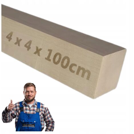 Holzbalken - 4 x 4 x 100 cm - Ahorn hell - Langlebig - Ideal für Möbel und Geländer
