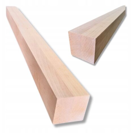 Konstruktionsholz - Buche - 8 x 8 x 110 cm - Scharfe Kanten - Ideal für Geländer und Möbel (1/5)
