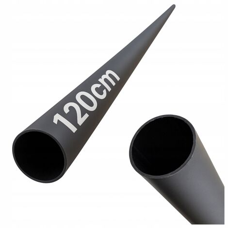 Stahlrohr - 120 cm - Ø 19 mm - Schwarz - Strapazierfähig - Ideal für Geländer (1/4)