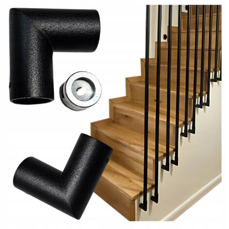 Rohrhalterung - Ø 25 mm - Schwarz - Verzinkter Stahl - Einfache Installation und elegantes Design