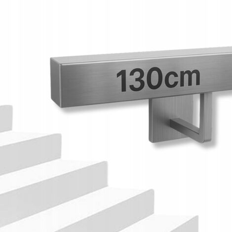 Treppengeländer - 130 cm - Edelstahl - Modernes Design - Strapazierfähig und langlebig