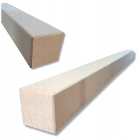 Konstruktionsholz - Buche - 6 x 6 x 130 cm - Abgeschrägte Kanten - Ideal für Möbel und Treppen