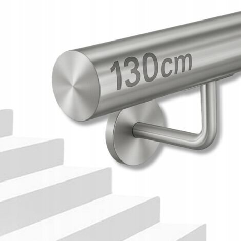 Treppengeländer - 130 cm - Edelstahl - Modernes Design - Innen- und Außenbereich
