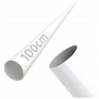 Stahlrohr - 100 cm - Ø 19 mm - Weiß - Strapazierfähig - Ästhetisch - Ideal für Geländer