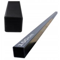 Stahlprofil - 100 cm - 25 x 25 mm - Schwarz - Strapazierfähig und ästhetisch - Ideal für Geländer
