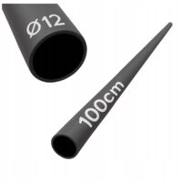 Stahlrohr - 100 cm - Ø 12 mm - Schwarz - Pulverbeschichtet - Langlebig und elegant
