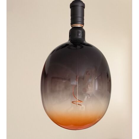 Bombilla LED Decorativa E27 4W 1800K Filamento Óvalo Degradado Negro y Naranja (1/3)
