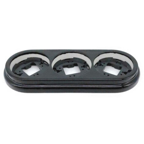 Marco Triple Superficie de Porcelana Negra (1/2)