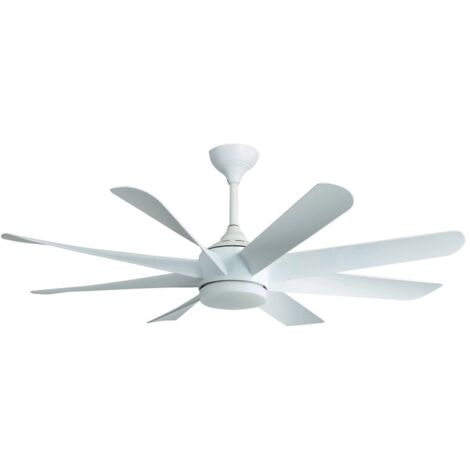 Ventilador de Techo con Luz LED 24w y Motor 45w DC de 8 Aspas Blancas (1/2)