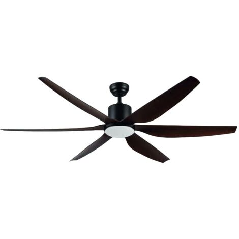 Ventilador de Techo con Luz Led 24w y Motor DC 36w en Negro y Madera (1/2)