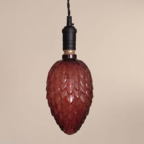 Bombilla LED Decorativa E27 4W 1800K Filamento Piña Cristal Marrón (1/2)