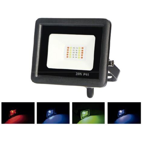 PROYECTOR LED  IP65 20W RGB  230V mando a distancia incluido control de varios proyectores