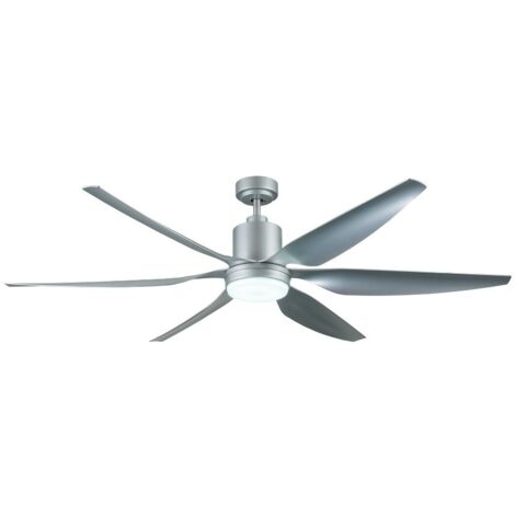 Ventilador de Techo con Luz Led 24w y Motor DC 36w Plateado (1/2)