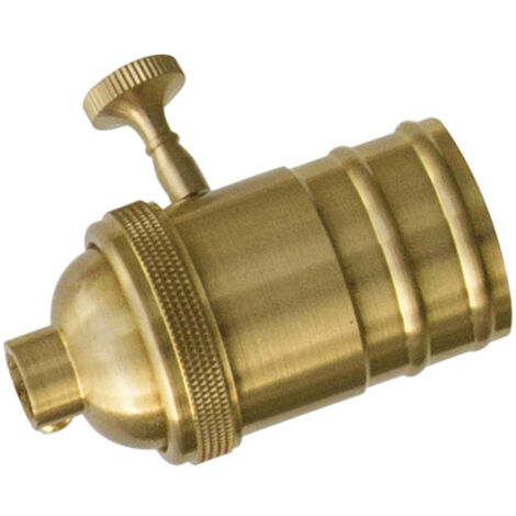 Portalámparas decorativo vintage metálico con interruptor E27 100W 38x70mm. (F-Bright 1201041) (1/2)
