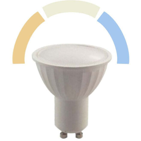 Bombilla Dicroica LED GU10 6W CTT 3000K-4000K-6000K con Selector Manual