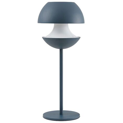 Lámpara de Mesa con Tulipa Azul y Blanca (1/3)