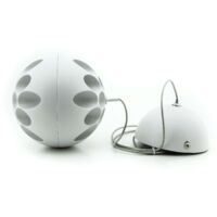 Lámpara Colgante LED Bola de Metal Blanco 18W 2700K