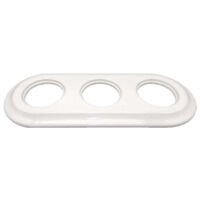 Marco Triple para Empotrar de Porcelana Blanca