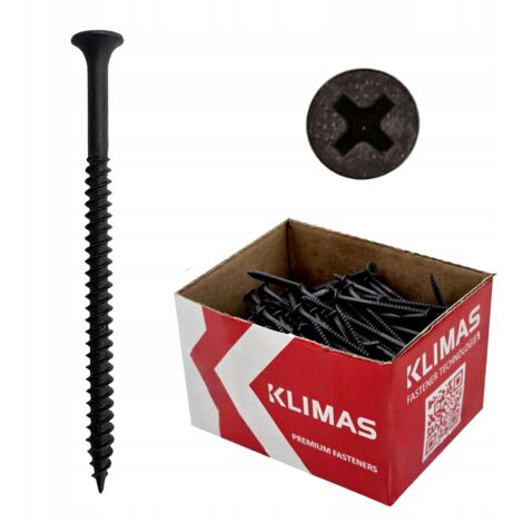 Vis à plaque de plâtre 4,2x70 - Métal noir - 250 pièces - Résistantes et durables (1/5)