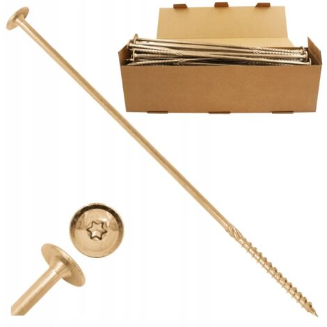 Vis à bois TCT - 8x300 mm - 50 pièces - Résistantes - Torx - Idéales pour menuiserie
