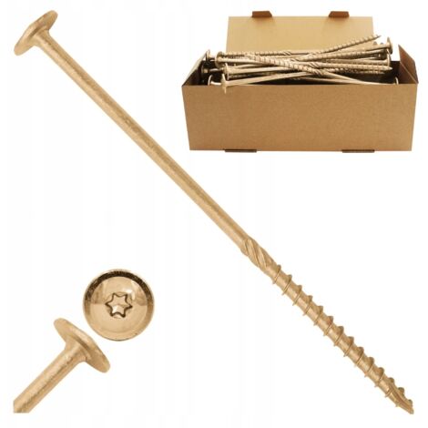 Vis à bois 10x120 - Tête plate Torx - 50 pièces - Résistantes et durables - Parfaites pour le bricolage