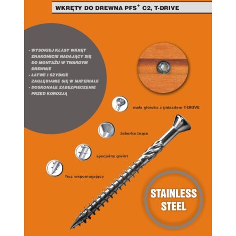 VIS À BOIS DUR TROPIC C2 4,580MM T20 - 2 STO - SPK 4,580 T (1/2)