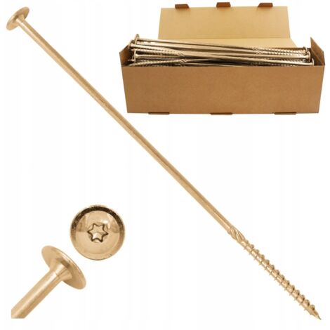 Vis à bois WCT-08280 - 8x280 mm - Tête plate Torx - 50 pièces - Résistance et durabilité