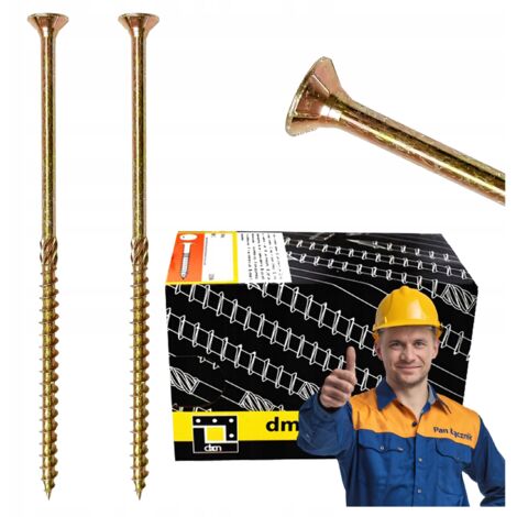Vis à bois 6x120 mm - Torx coniques - 100 pièces - Résistantes et durables - Idéales pour vos projets