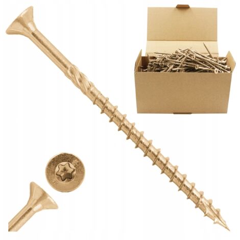 Vis à bois 5x90 mm - Torx coniques - 200 pièces - Résistantes et durables - Idéales pour le bricolage