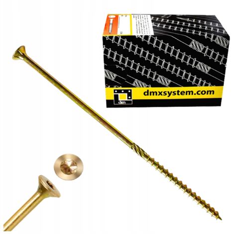 Vis à bois 6x180 mm - Torx - 100 pièces - Résistantes et durables - Idéales pour vos projets de bricolage