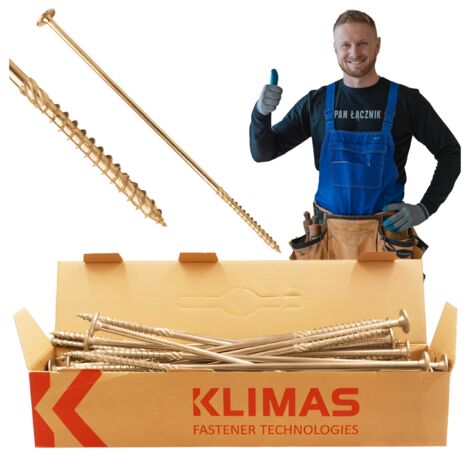 Disque à vis à bois structurel pour menuiserie 6x260mm 100 pcs.