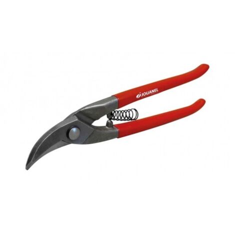 Jouanel – Cisaille à tôle coupe trou courbe 270 mm – Lames incurvées pour coupes serrées – Prise en main confortable – Ressort de rappel amovible