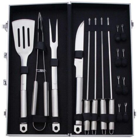 Ensemble ustensiles - PRADEL EXCELLENCE - Valise barbecue - 16 pièces - Acier inoxydable (1/5)