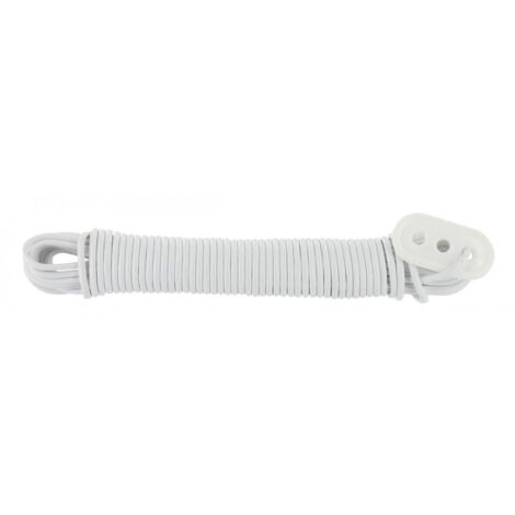 Fil à linge blanc 20m – PVC résistant – Capacité d'étendage 20kg – Pour étendage extérieur – Laguelle (1/3)