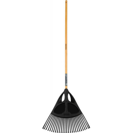 Fiskars – Balai à gazon extra large – Manche en aluminium léger – Pour balayer grandes surfaces extérieures – Efficacité accrue