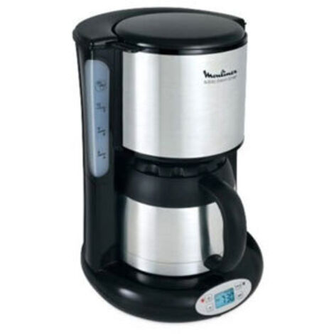 Moulinex – Cafetière filtre isotherme 0,9L – Verseuse inox pour 12 tasses – Programmation 24h – Système anti-goutte – Puissance 800W - FT362811 (1/10)