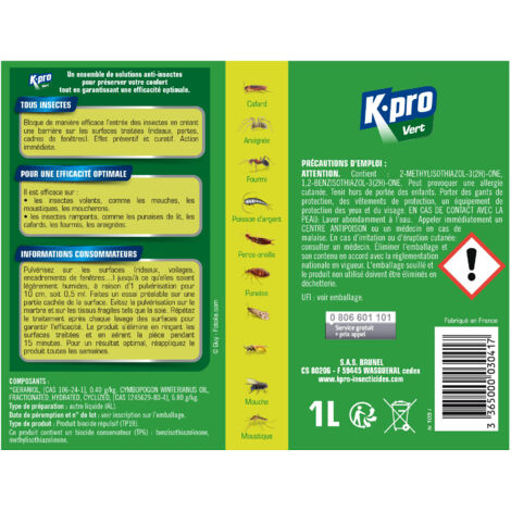 Barrière Tous insectes - volants et rampants 1L KAPO Vert (1/5)