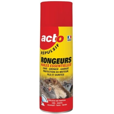 Répulsif rongeurs huiles essentielles 400ml – Protège des dommages dans caves et greniers – Couvre jusqu'à 120 mètres linéaires – Retro (1/4)