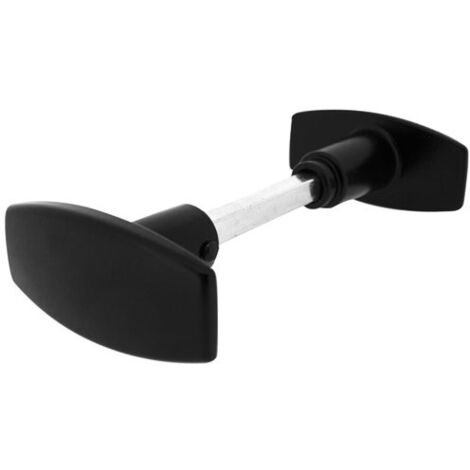 Bouton double chantier aluminium noir (1/3)