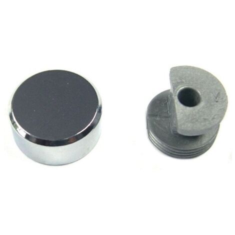 Patte à glace ronde 18mm pour verre – Fixation murale solide en métal – Installation rapide et discrète – Idéale pour miroirs et étagères – PVM (1/2)