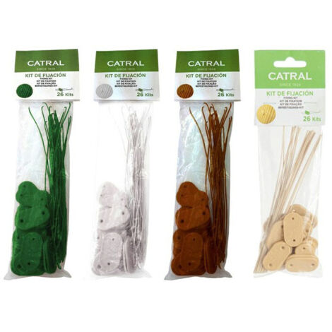 Kit de fijación cañizo PVC Catral 26uds color verde - 48010003 (1/5)