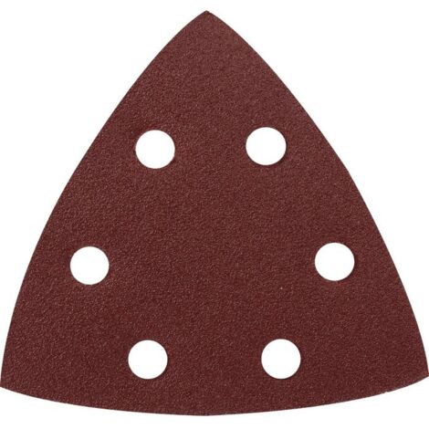 Patin delta - SCID - 93 x 93 mm - Auto-agrippant - 6 trous - Grain 120 - Vendu par 5