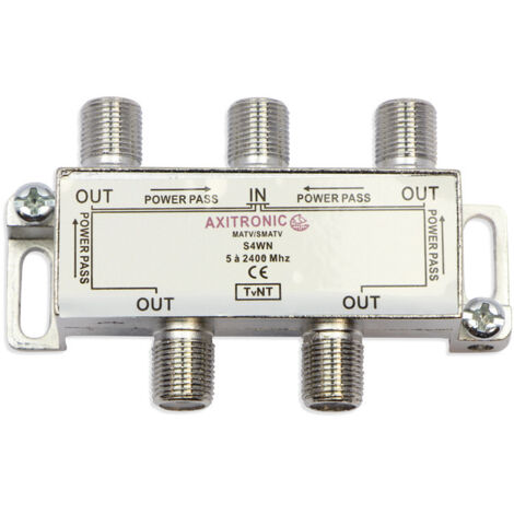 Repartiteur tv 4 directions 5 - 2400 mhz Axitronic REP4S (1/2)