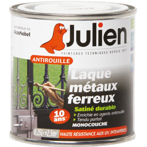 Laque Antirouille Boîte 250 Ml Blanc Satiné (1/3)
