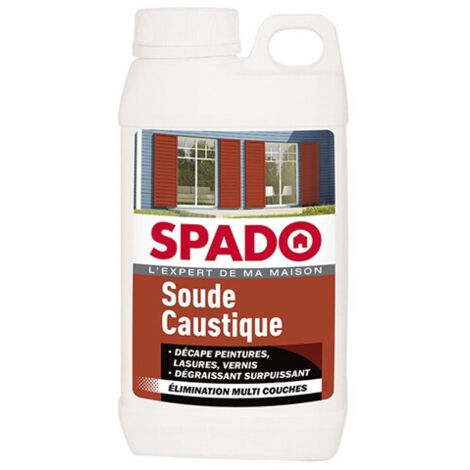 Soude caustique 1kg – Déboucheur chimique pour sanitaires – Dégraissant puissant pour surfaces encrassées – Fabrication savon – Spado (1/3)