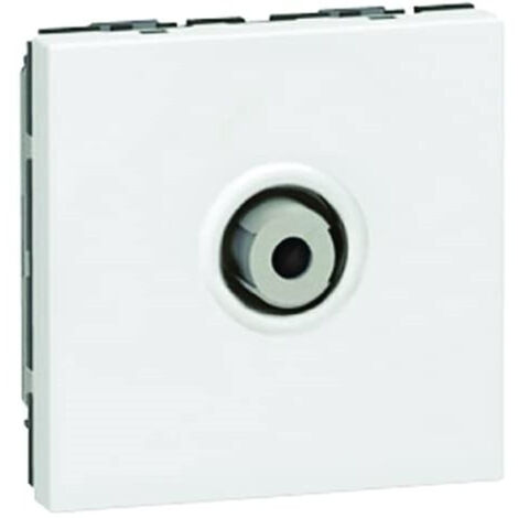 Prise TV type F - LEGRAND - Mosaic D.F.DPX3 630 inv source horizon - Blanc - 2P+T - Asymétrique (1/6)