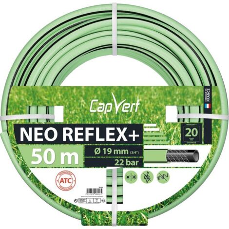 Tuyau d'arrosage - Néo Reflex+ Cap Vert - 19 mm - 50 m - Technologie ATC - Anti-vrille (1/3)